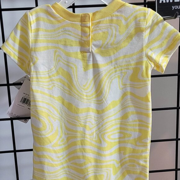 Nike Baby Romper - Yellow Striped Short Sleeve Bodysuit/Onesie Logo - Size 18M - Picture 5 of 13